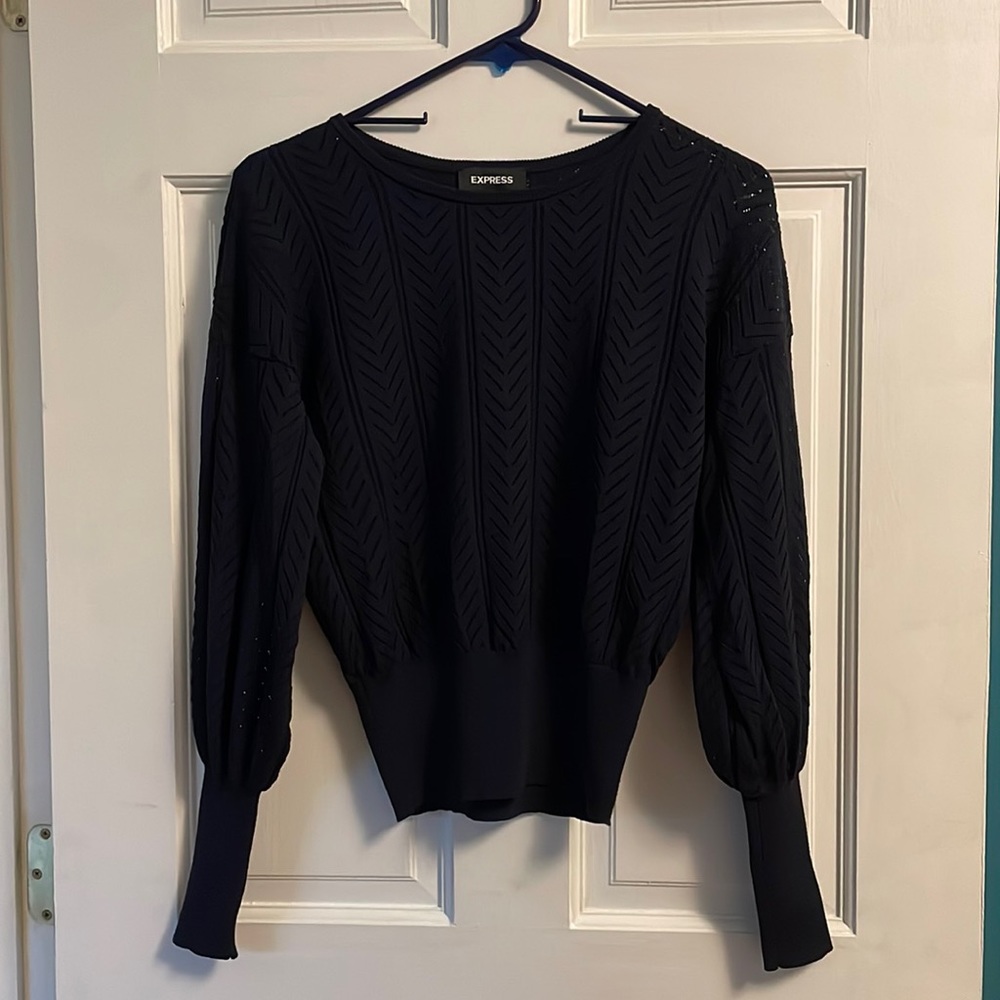 Express eyelet sweater